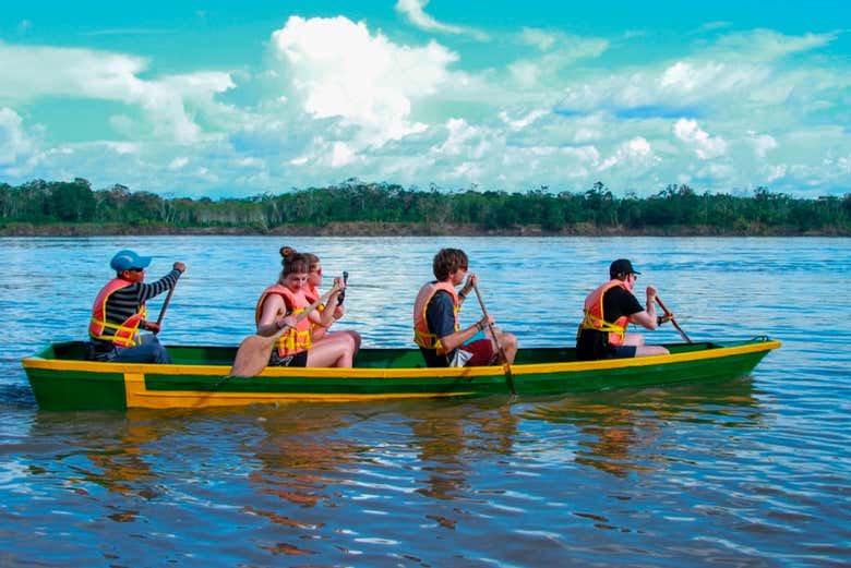 Disfrutando del río Amazonas