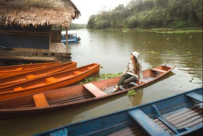 No barco pelo rio Amazonas
