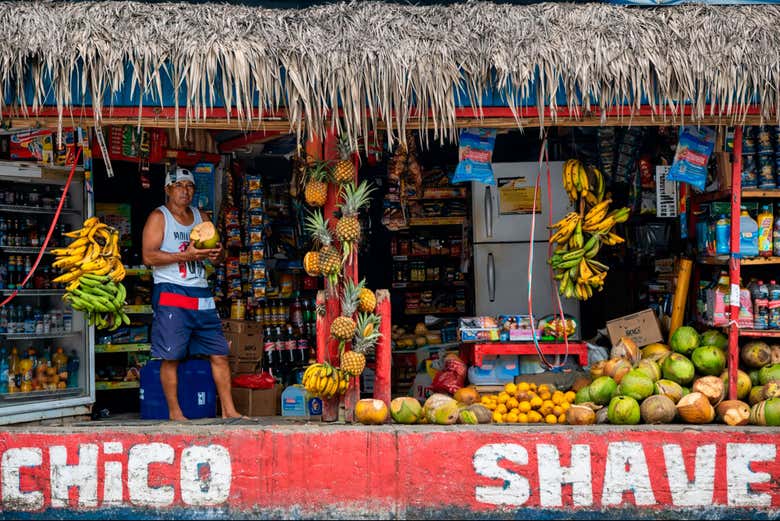 Pass by the fruit stand 