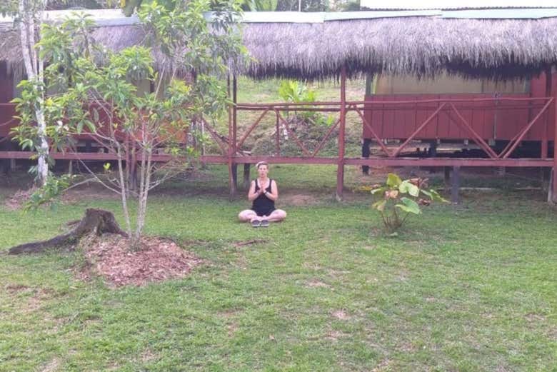 Relaxing at the accommodation
