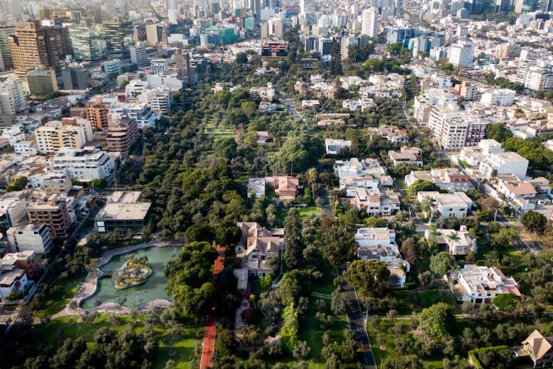 Aerial view of Parque El Olivar
