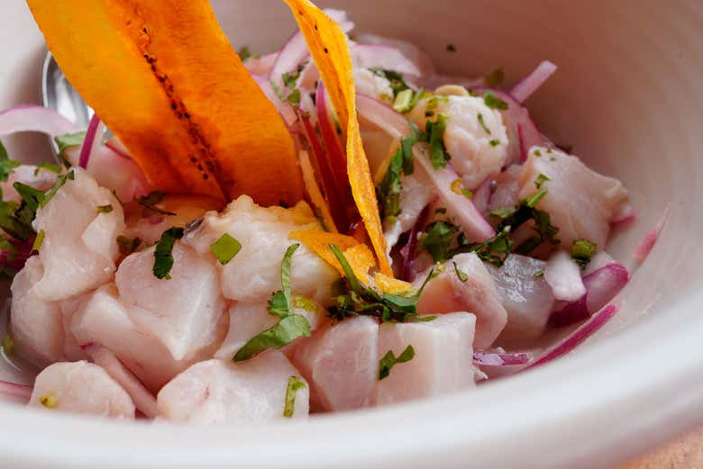 Un tradicional ceviche