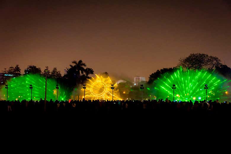 Espectáculo de luces y música
