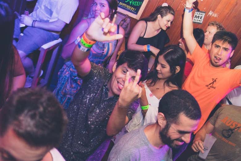 Enjoying the night in Lima!