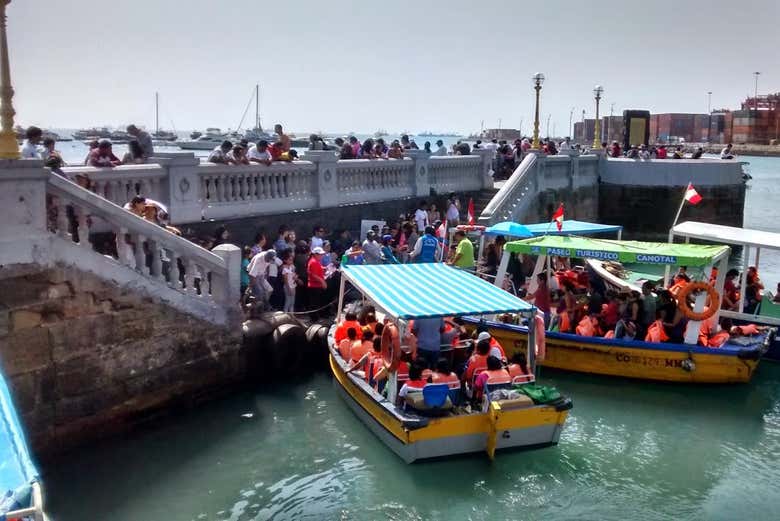 Embarcando en el bote