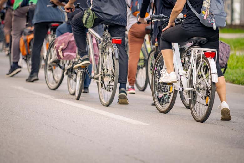 Pedaleando en grupo