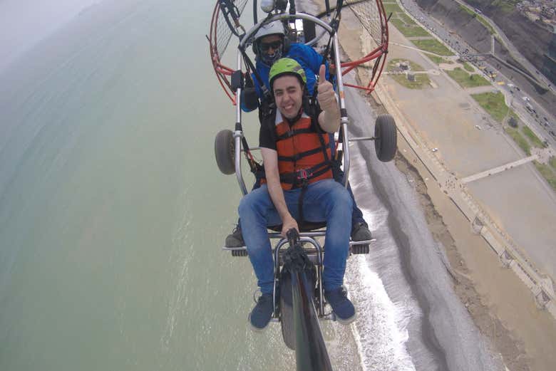 Com o instrutor do Cóndor Xtreme