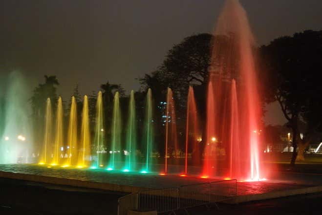 Espectáculo de luces en Lima