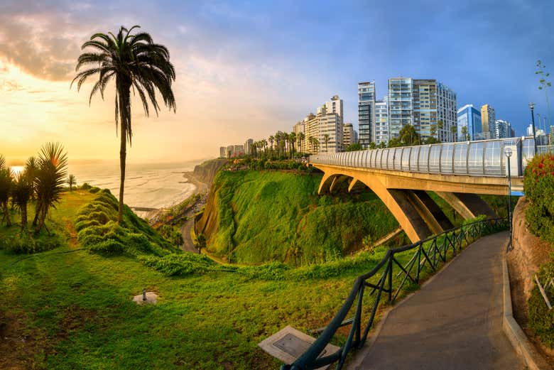 The Malecón de Miraflores - an esplanade on the coast of Lima