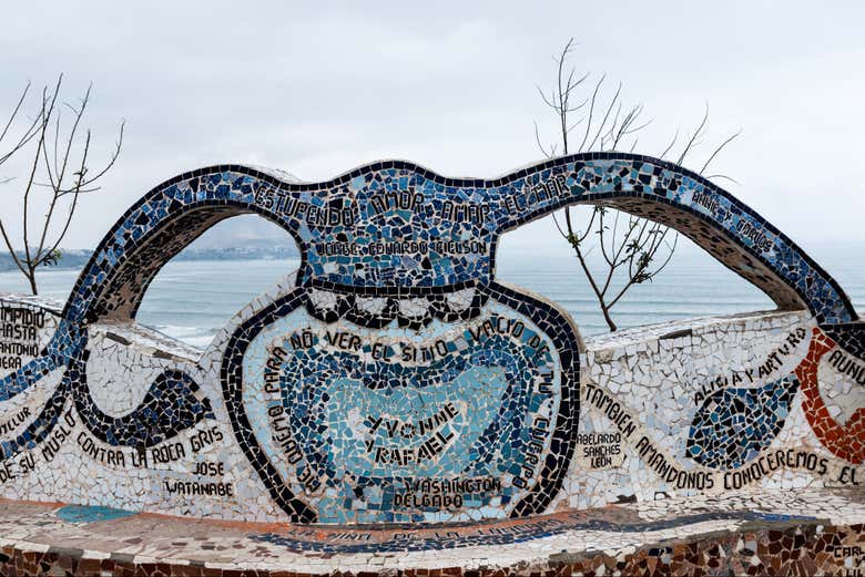 Decorative mosaics in Parque del Amor