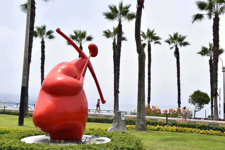 Estatua en el parque del Amor