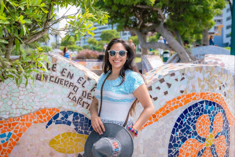 Disfrutando del free tour por Miraflores