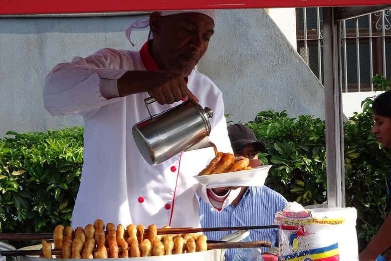 Puesto de picarones
