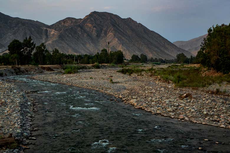 O rio Lurín em Cieneguilla