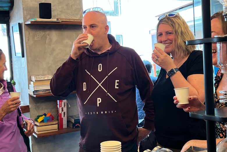 Disfrutando del tour gastronómico