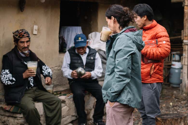Tomando un café en la Chichería