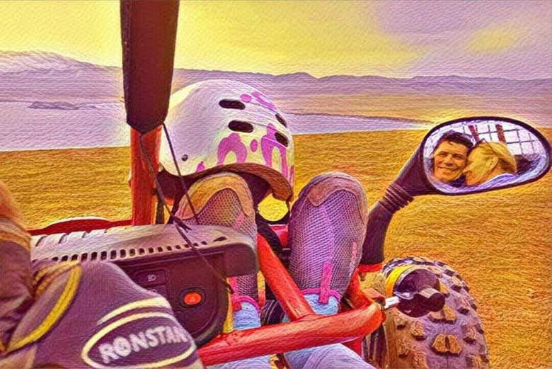 Disfrutando del tour en buggy