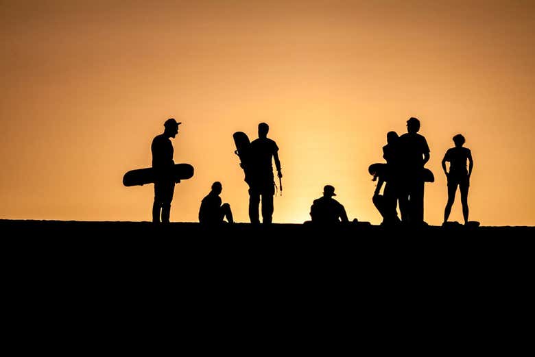 Sunset in the desert