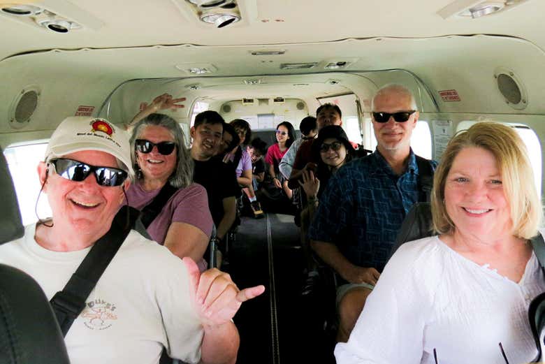 Pasajeros de la avioneta