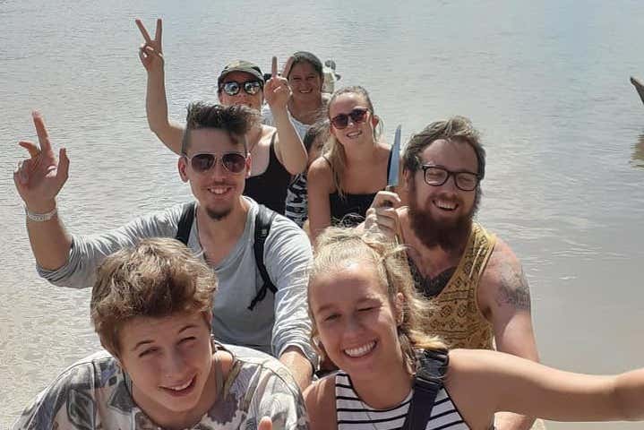 Desfrutando do passeio de barco