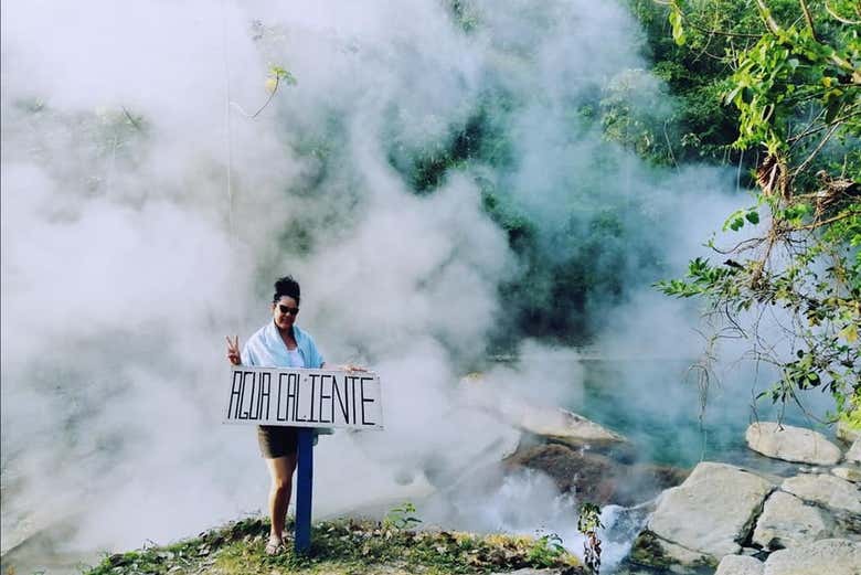 Águas do rio fervente