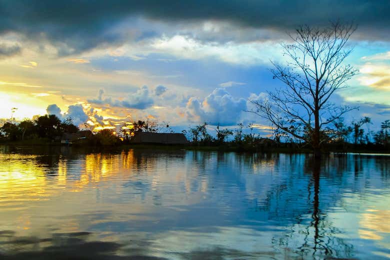 River Tambopata at sunset