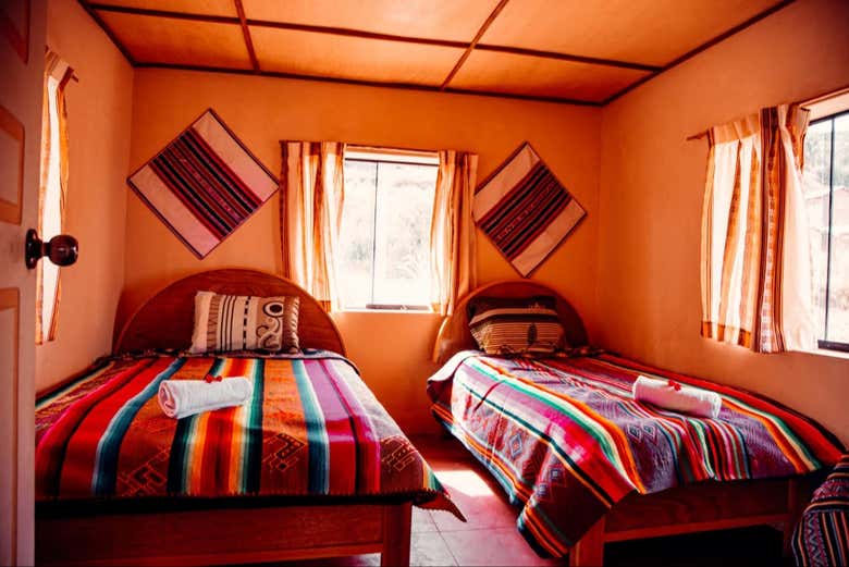 Una de las habitaciones de las casas locales