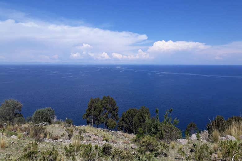 Vue sur le lac Titicaca