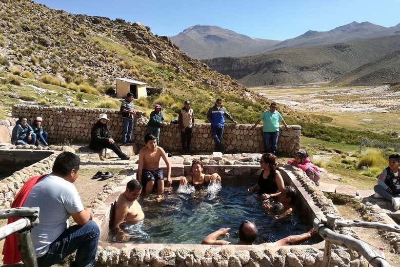 Bathing in the natural pools