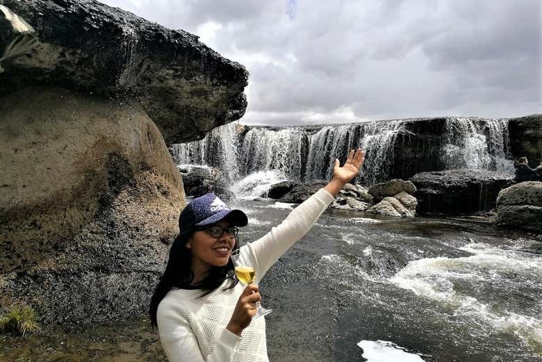 Visiting the waterfalls