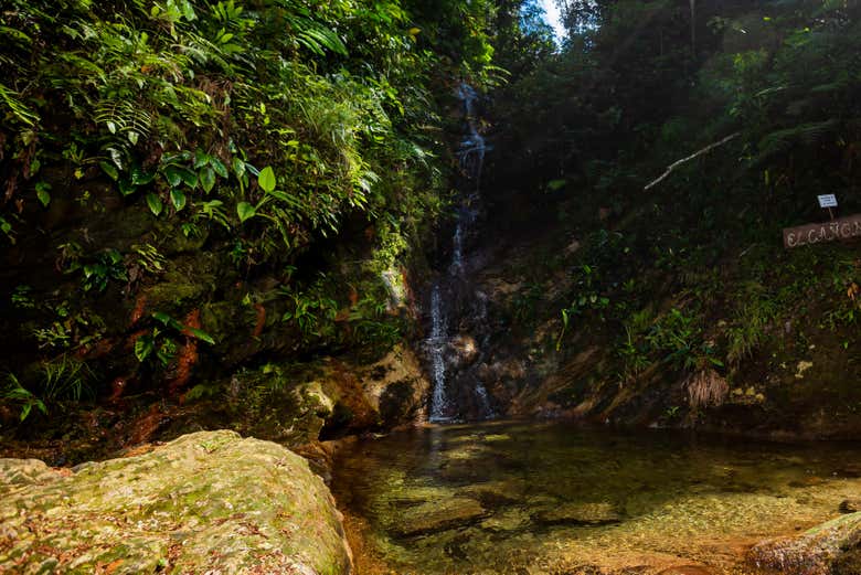 Preciosas vistas de la cascada Salto de la Bruja