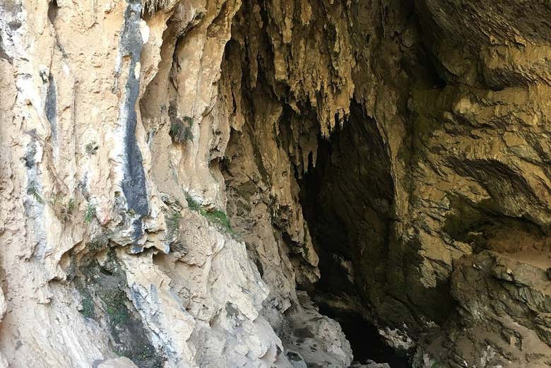 Inside the cave learn about ancient history