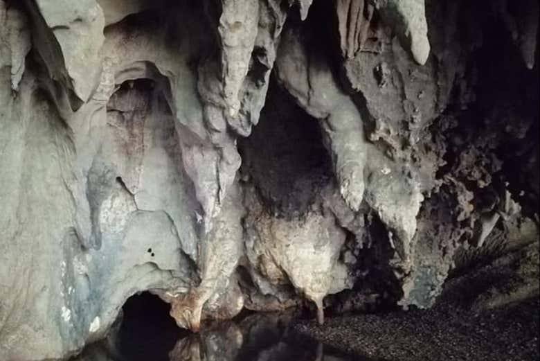 Rock formations inside the cavern