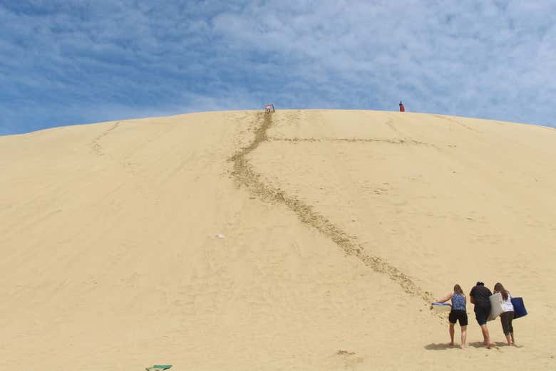 Durante l'attività di sandboarding