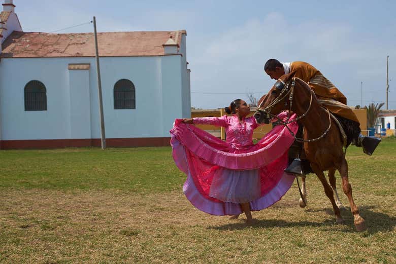 Marinera com cavalos