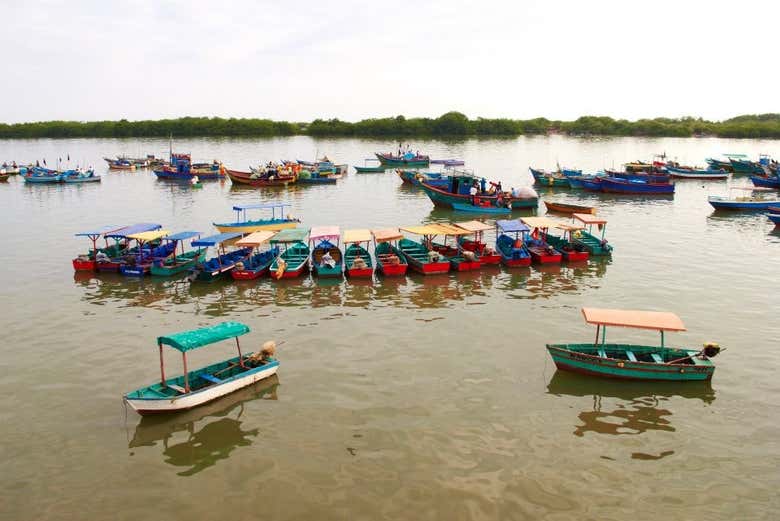 Barcos atracados en Puerto Pizarro
