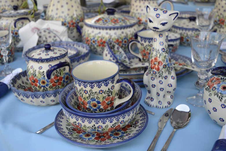 Ceramic pieces from Boleslawiec