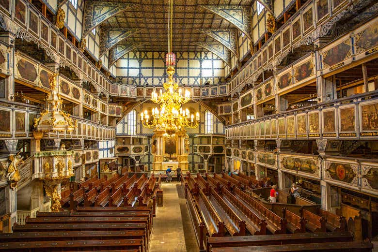 Interior de la iglesia de la Paz de Jawor