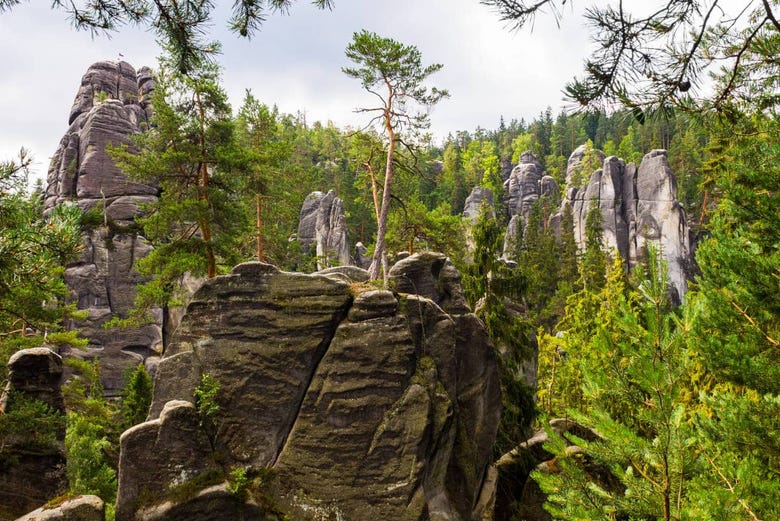 The rocky landscapes of Adršpach