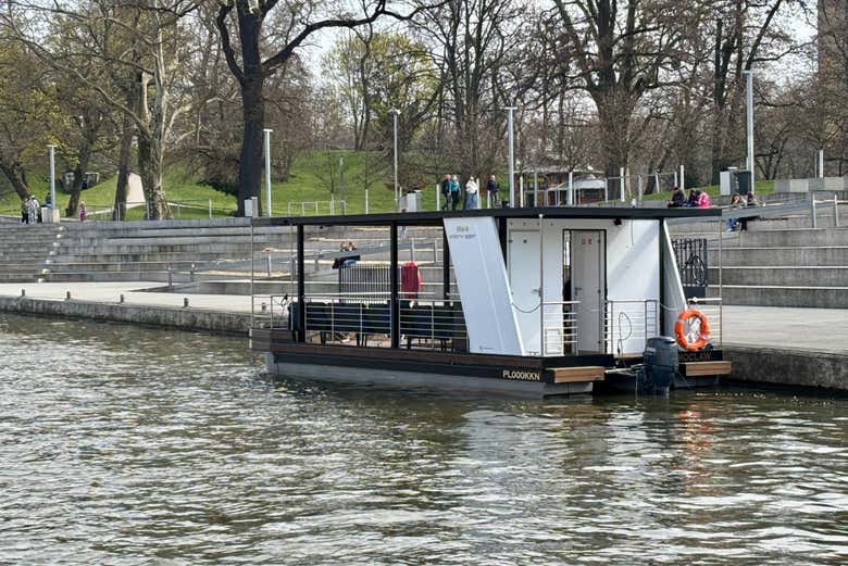Durante o passeio de barco por Breslávia
