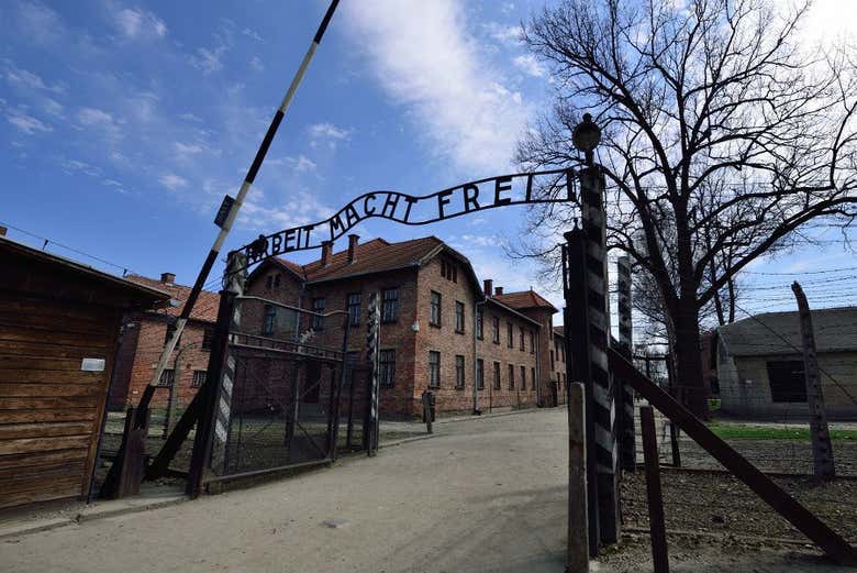 Main entrance to Auschwitz