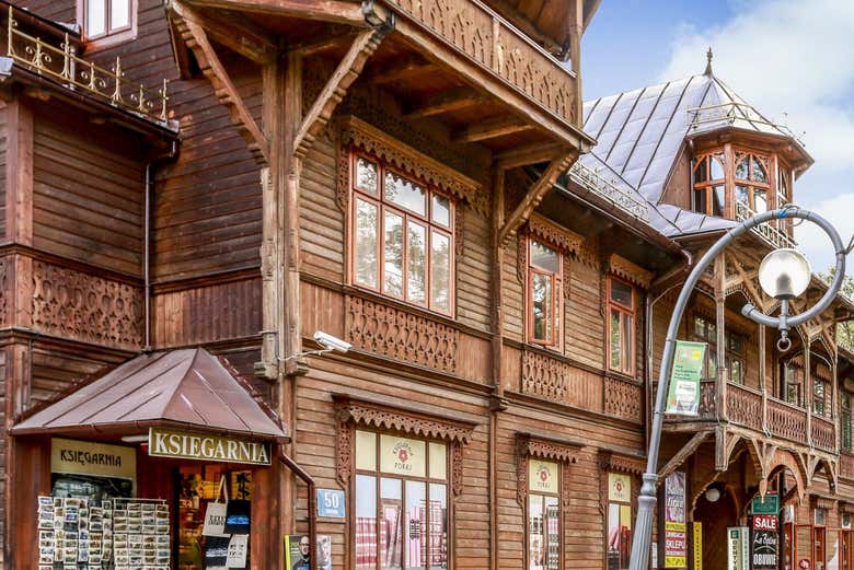 Admiring the wooden houses of Zakopane