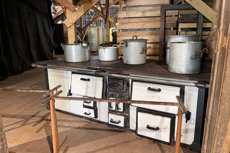 Las cocinas usadas en la cantina de las SS