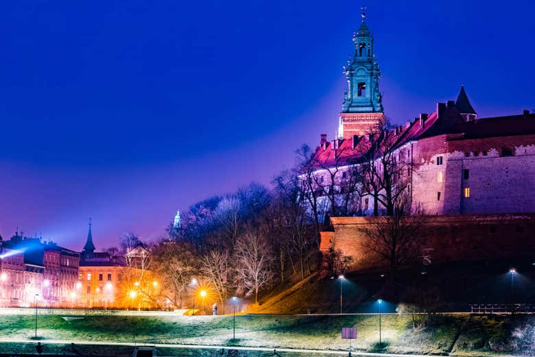 Colina Wawel al anochecer