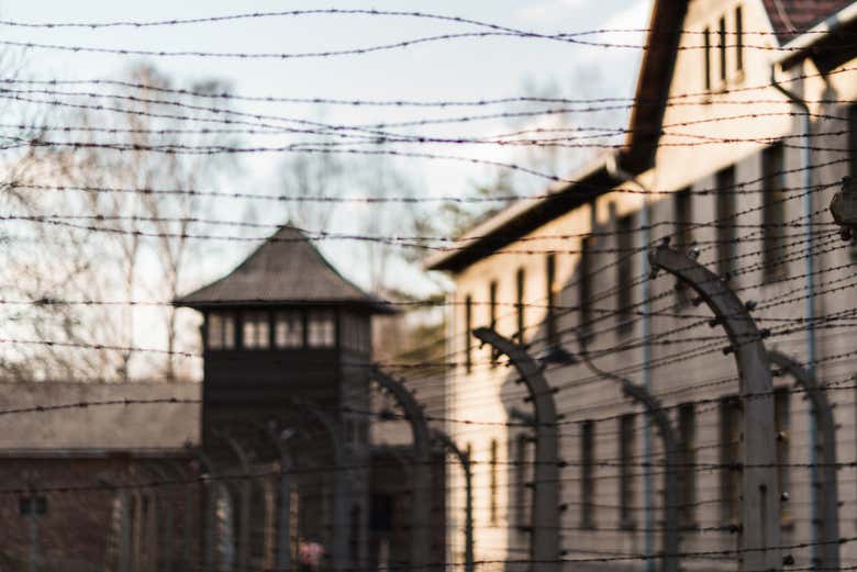 Barbed wire in Auschwitz