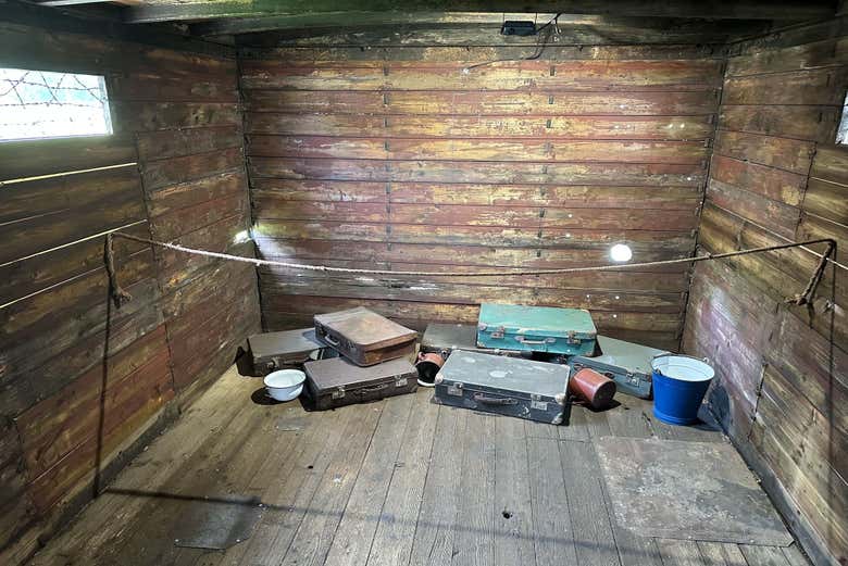 Inside of railway carriage, exhibition SS Canteen