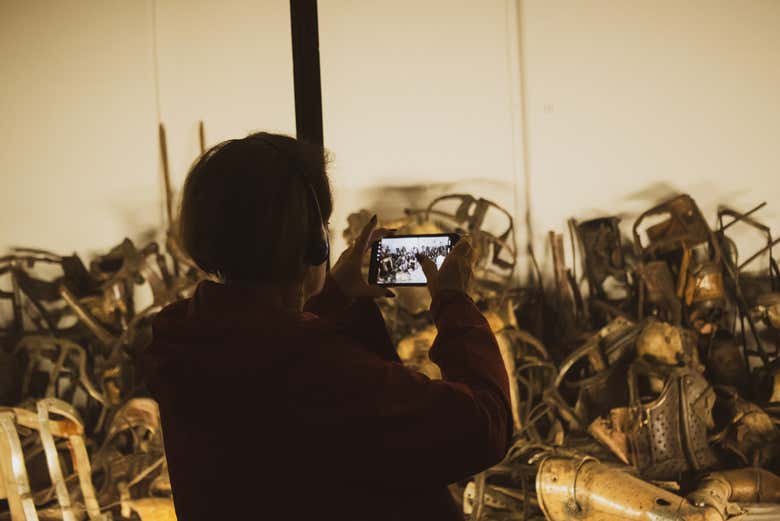 Restos de pertenencias de los presos de Auschwitz