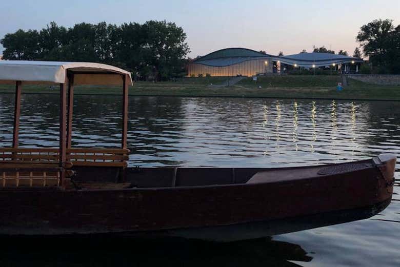 Gôndola para o passeio de barco