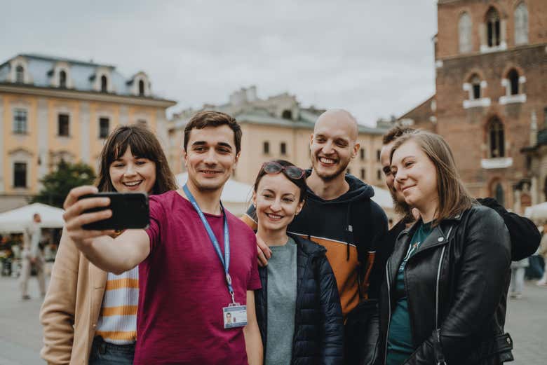 Foto de grupo com o guia