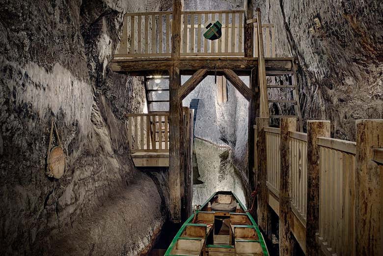 El barco en la Mina de Sal de Bochnia